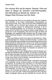 Die verlorene Welt und die anderen: Deutsche, Polen und Juden im Spiegel der deutschen Lodz-Historiographie