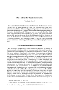 Das Institut für Rechtsinformatik
