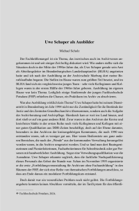 Uwe Schaper als Ausbilder
