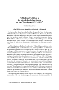 Plebiszitäre Praktiken in den alten italienischen Staaten vor der Vereinigung (1797–1870)