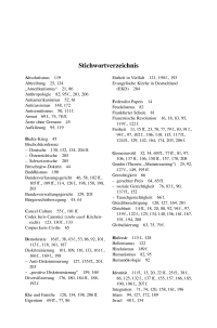 Stichwortverzeichnis