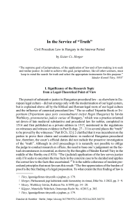 In the Service of “Truth”
