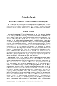 Diskussionsbericht