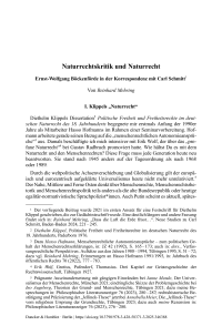 Naturrechtskritik und Naturrecht