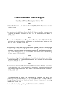 Schriftenverzeichnis Diethelm Klippel