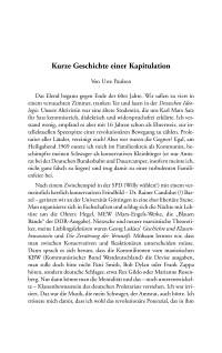 Kurze Geschichte einer Kapitulation