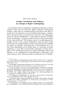 Symbol, Unconscious and Madness. An Attempt at Hegel’s Anthropology