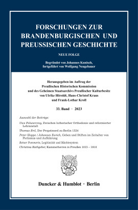 Forschungen zur Brandenburgischen und Preußischen Geschichte