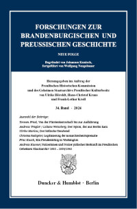 Forschungen zur Brandenburgischen und Preußischen Geschichte