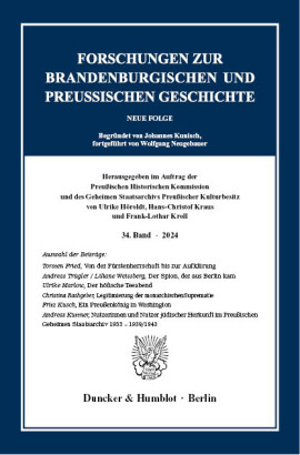 Forschungen zur Brandenburgischen und Preußischen Geschichte