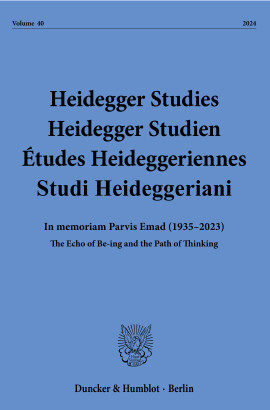 Heidegger Studies / Heidegger Studien / Etudes Heideggeriennes / Studi Heideggeriani