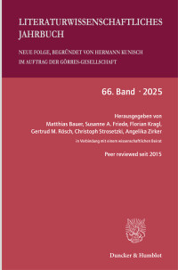 Literaturwissenschaftliches Jahrbuch