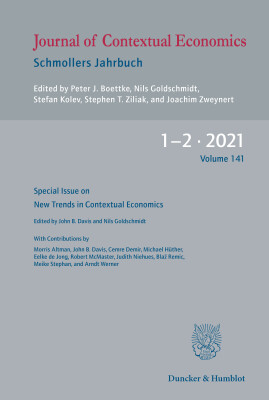 Journal of Contextual Economics – Schmollers Jahrbuch