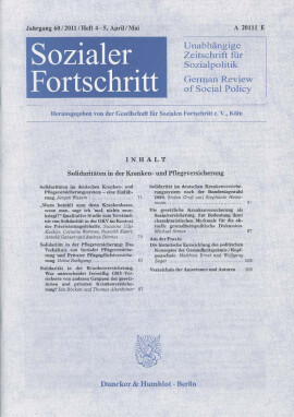Solidaritäten in der Kranken- und Pflegeversicherung
