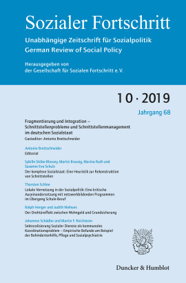 Fragmentierung und Integration – Schnittstellenprobleme und Schnittstellenmanagement im deutschen Sozialstaat
