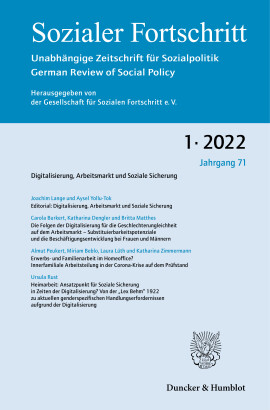 Digitalisierung, Arbeitsmarkt und Soziale Sicherung