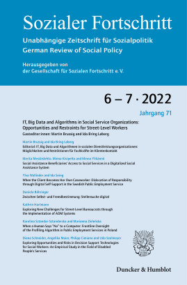 IT, Big Data and Algorithms in Social Service Organizations: Opportunities and Restraints for Street-Level Workers