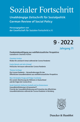 Pandemiebewältigung aus wohlfahrtsstaatlicher Perspektive