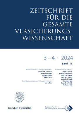 Zeitschrift für die gesamte Versicherungswissenschaft